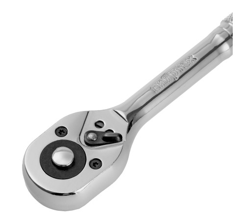 Ключ-трещотка 3/8", 45 зубьев, цельнометаллический, с быстрым сбросом, CrV, хром Сибртех