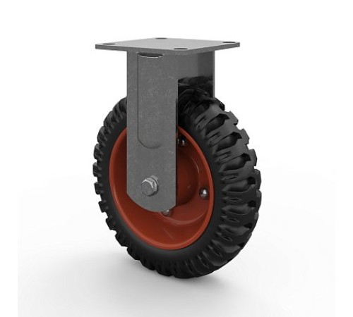 Колесо большегрузное неповоротное PF 250 250 мм резина с протектором (N) Колесо большегрузное неповоротное PF 250 250 мм резина с протектором (N)