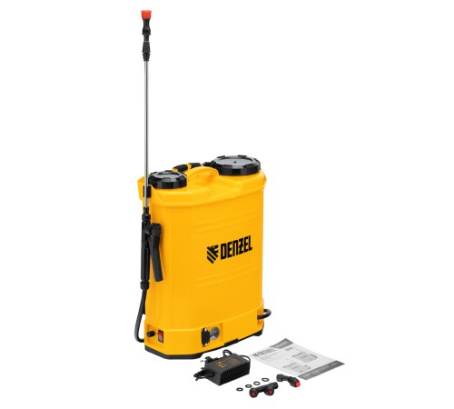 Опрыскиватель ранцевый аккумуляторный D-16LA, 16 л, щелочной акк., 12 В, 8 Ач// Denzel