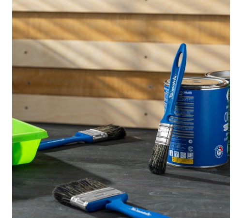 Кисть флейцевая для водных красок, 25 x 10 мм, смешанная щетина, пластиковая рукоятка, Matrix