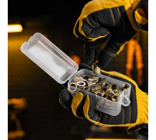 Заклепки резьбовые, стальные, оцинкованные, М10, пластиковый кейс, 35 шт. Denzel