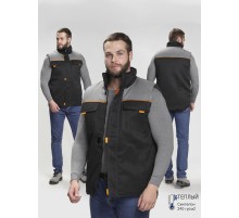 Жилет утепленный Фаворит (тк.Смесовая,210), черный/серый