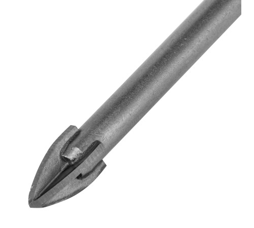 Сверло по керамической плитке 8 мм, крестовая пластина, шестигранный хвостовик// Denzel