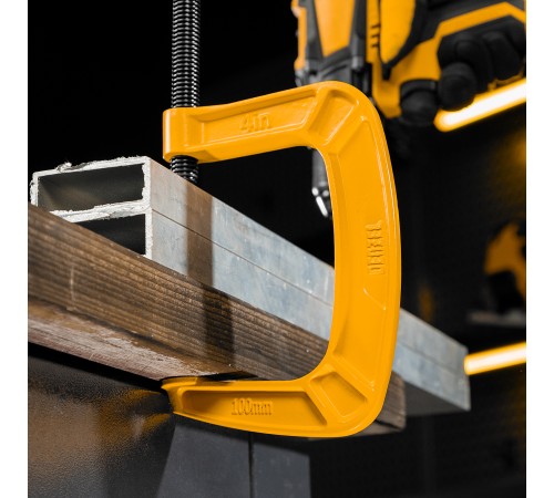 Струбцина G-образная, усиленная, 100 мм Denzel