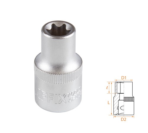 Головка торцевая TORX Е-стандарт 1/2", E12 AFFIX AF00043012 Головка торцевая TORX Е-стандарт 1/2", E12 AFFIX AF00043012