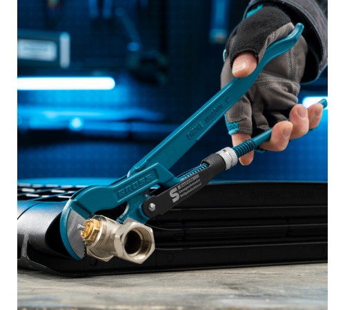 Ключ трубный рычажный 1, №1, цельнокованый, CrV, тип 