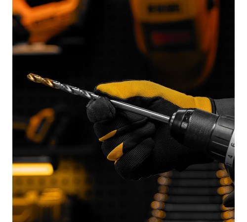 Сверло спиральное по металлу 8 х 165 мм, Р6М5, Golden Tip, удлиненное Denzel