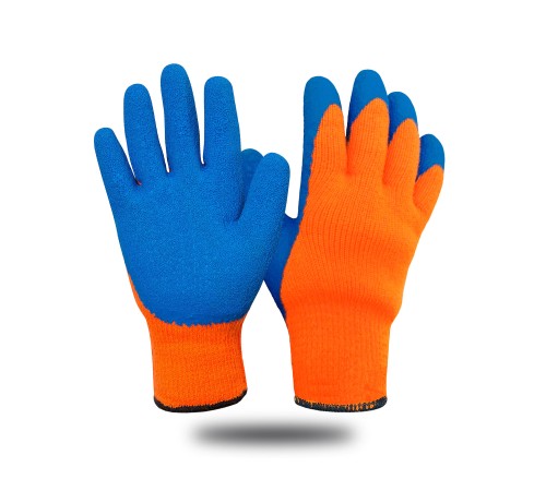 Перчатки утепл. акриловые со вспененным латекс. покрытием, цвет в ассортименте Перчатки утепл. акриловые со вспененным латекс. покрытием, цвет в ассортименте