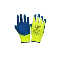 Перчатки утепл. акриловые со вспененным латекс. покрытием, цвет в ассортименте