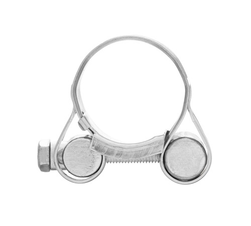 Хомуты металлические, силовые 26-28 мм, ширина 18 мм, шарнирный, W1, 2 шт Сибртех