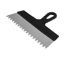 Шпатель из нержавеющей стали, 300 мм, зуб 8 х 8 мм, пластмассовая ручка Sparta