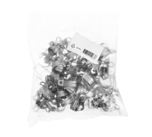 Скоба металлическая двухлапковая, 25 мм, 100 шт Сибртех