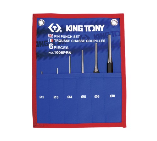Набор выколоток, чехол из теторона, 6 предметов KING TONY 1006PRN