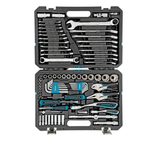 Набор инструментов 78 предметов , 120 зубьев, CrV, 1/4