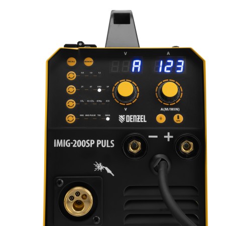Аппарат инвертор. полуавтомат. cварки IMIG-200SP Pulse, 200 А, ПВ 60%, катушка 5 кг// Denzel Аппарат инвертор. полуавтомат. cварки IMIG-200SP Pulse, 200 А, ПВ 60%, катушка 5 кг// Denzel