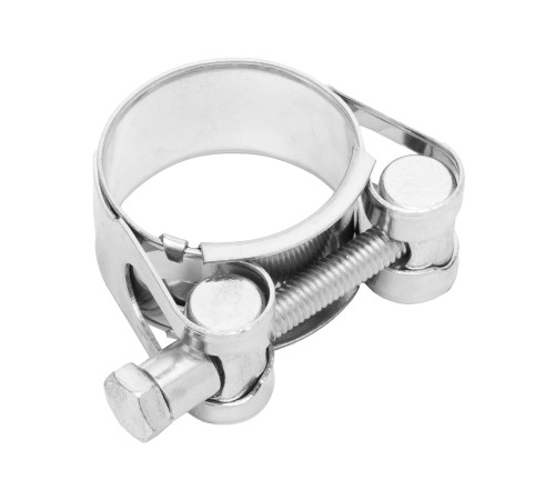 Хомуты металлические, силовые 29-31 мм, ширина 20 мм, шарнирный, W1, 2 шт Сибртех