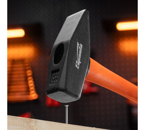 Молоток слесарный, 1500 г, фибергласовая обрезиненная рукоятка Sparta