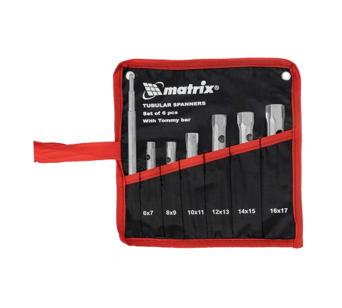 Набор ключей трубчатых торцевых 7 предметов Matrix Набор ключей трубчатых торцевых 7 предметов Matrix