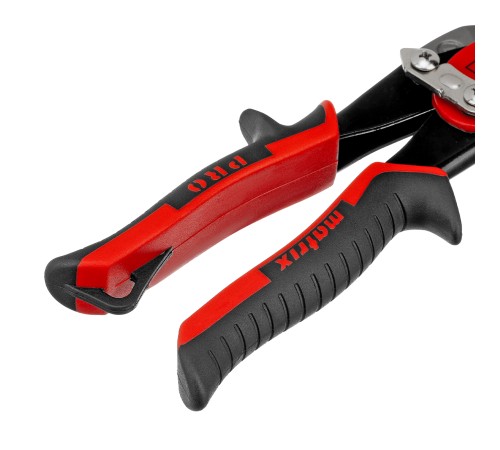 Ножницы по металлу, 250 мм, левый рез, сталь CRMO, двухкомпонентные рукоятки, PRO Matrix