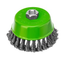 Щетка для УШМ, 100 мм, М14, "чашка", крученая металлическая проволока Сибртех