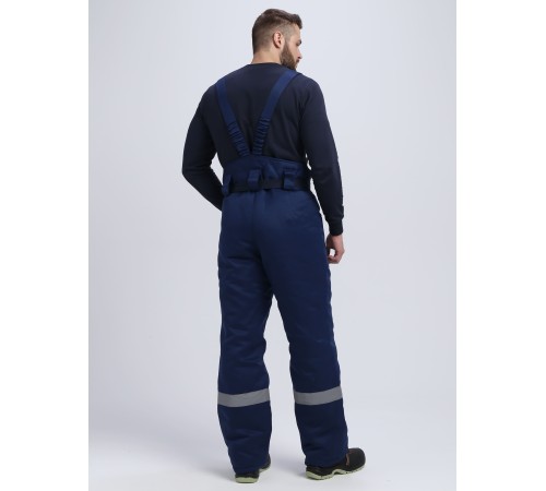 Костюм зимний Труженик-Ультра СОП (тк.Смесовая,210) брюки, т.синий/лимонный