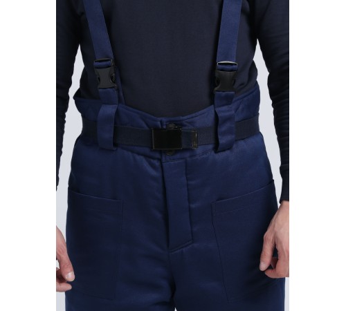 Костюм зимний Труженик-Ультра СОП (тк.Смесовая,210) брюки, т.синий/лимонный