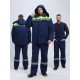 Костюм зимний Труженик-Ультра СОП (тк.Смесовая,210) брюки, т.синий/лимонный