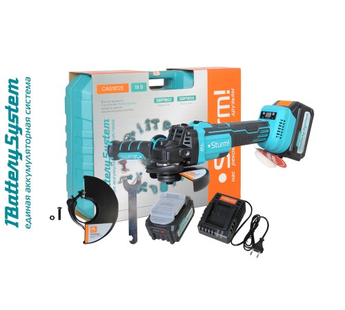 Аккумуляторные УШМ Sturm! CAG1812E 1BatterySystem Аккумуляторные УШМ Sturm! CAG1812E 1BatterySystem