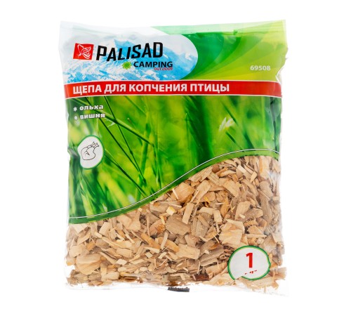 Щепа для копчения птицы ольха + вишня, Camping Palisad
