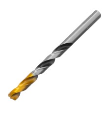 Сверло спиральное по металлу 8 x 117мм, Р6М5, Golden Tip, многогранная заточка Denzel