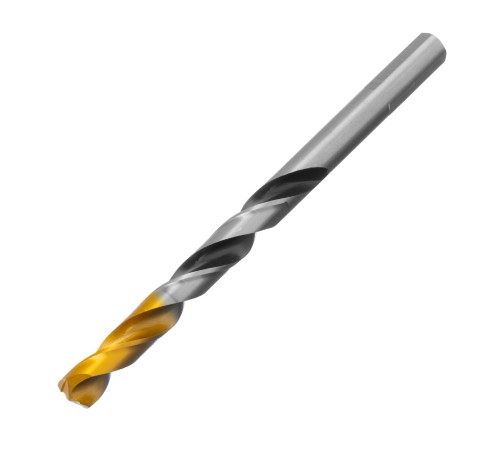 Сверло спиральное по металлу 8 x 117мм, Р6М5, Golden Tip, многогранная заточка Denzel