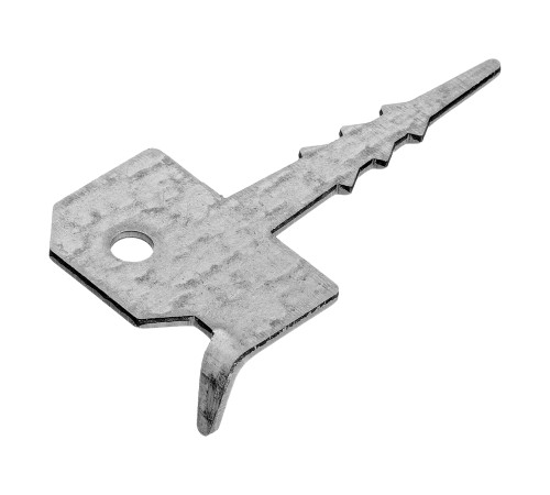Крепление террасной доски Ключ (Кляммер), 2 мм, 60мм х 30 мм, цинк Сибртех