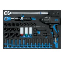 Набор пневмоинструмента 1/2" с принадлежностями, ложемент, 41 предмет KING TONY 9-44805AMPV