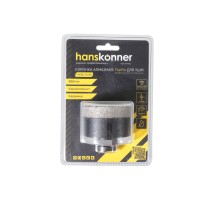 Коронка алмазная для УШМ, tilepro, 68 мм, вакуумн. Спекание алмазов, Hanskonner Коронка алмазная для УШМ, tilepro, 68 мм, вакуумн. Спекание алмазов, Hanskonner