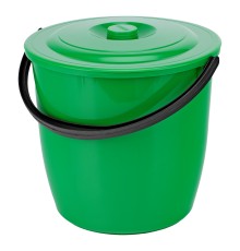 Ведро пластмассовое круглое 13 л, с крышкой, Home Palisad