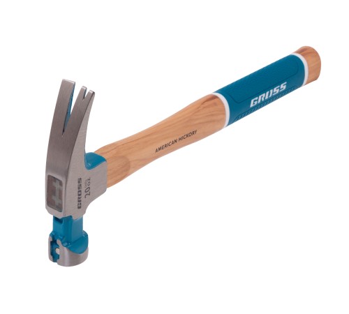 Молоток-гвоздодер,560 г, угол 75, магнит, обрезиненная рукоятка AMERICAN HICKORY GROSS Молоток-гвоздодер,560 г, угол 75, магнит, обрезиненная рукоятка AMERICAN HICKORY GROSS