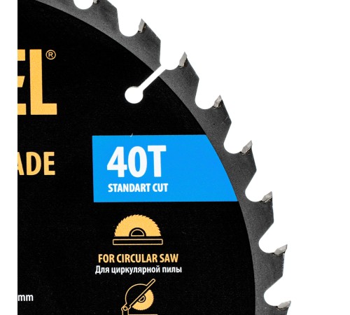 Пильный диск по дереву ф250 х 30 мм, 40 зубьев Denzel