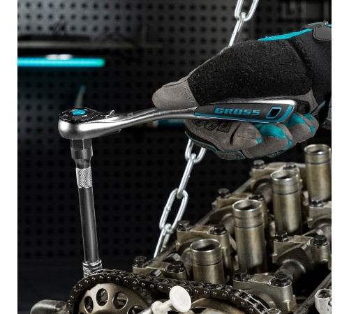 Набор торцевых головок, трещотка 120 зубьев, 12 предметов, 3/8