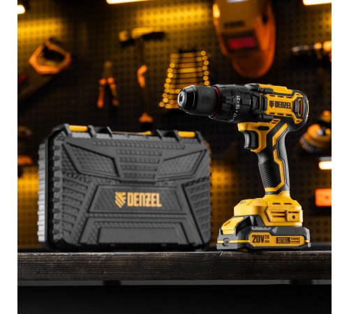 Дрель-шуруповерт аккумуляторная ударная бесщет. CIDH-BL-20, Li-Ion, 20 В// Denzel