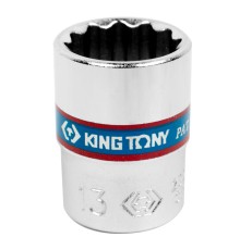 Головка торцевая стандартная двенадцатигранная 1/4", 13 мм KING TONY 233013M Головка торцевая стандартная двенадцатигранная 1/4", 13 мм KING TONY 233013M