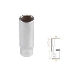 Головка торцевая глубокая шестигранная 1/4", 13 мм AFFIX AF00120013
