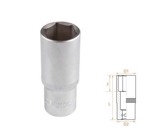 Головка торцевая глубокая шестигранная 1/2", 24 мм AFFIX AF00140024 Головка торцевая глубокая шестигранная 1/2", 24 мм AFFIX AF00140024