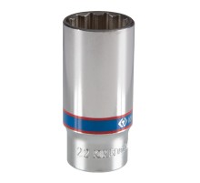 Головка торцевая глубокая двенадцатигранная 3/8", 22 мм KING TONY 323022M