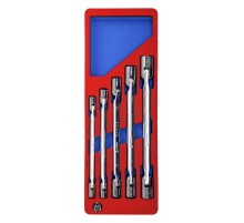 Набор шарнирных ключей, зеркальная полировка, ложемент, 5 предметов МАСТАК 5-2405