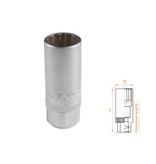 Головка свечная двенадцатигранная 1/2", 21 мм, резиновый фиксатор AFFIX AF00242021
