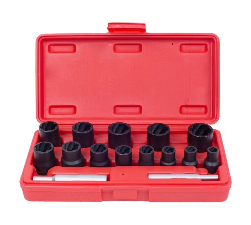 Набор торцевых головок для поврежденных гаек и болтов, 8-21 мм, кейс, 15 предметов МАСТАК 109-30015C