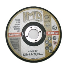 Абразивный шлифовальный диск IMA по металлу 125х6,4х22,23мм A24P изогнутый