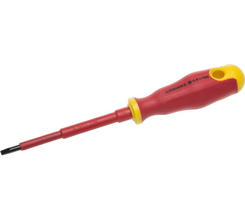 STAYER SL4х100 мм, отвертка диэлектрическая 25141-04-10_z01 STAYER SL4х100 мм, отвертка диэлектрическая 25141-04-10_z01