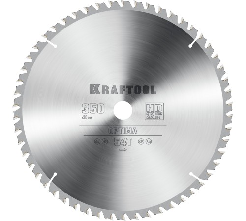 KRAFTOOL Optima, 350 х 30 мм, 54Т, пильный диск по дереву (36951-350-30) KRAFTOOL Optima, 350 х 30 мм, 54Т, пильный диск по дереву (36951-350-30)