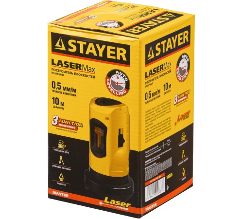 STAYER линейный лазерный нивелир LaserMax SLL-1 34960 Master STAYER линейный лазерный нивелир LaserMax SLL-1 34960 Master